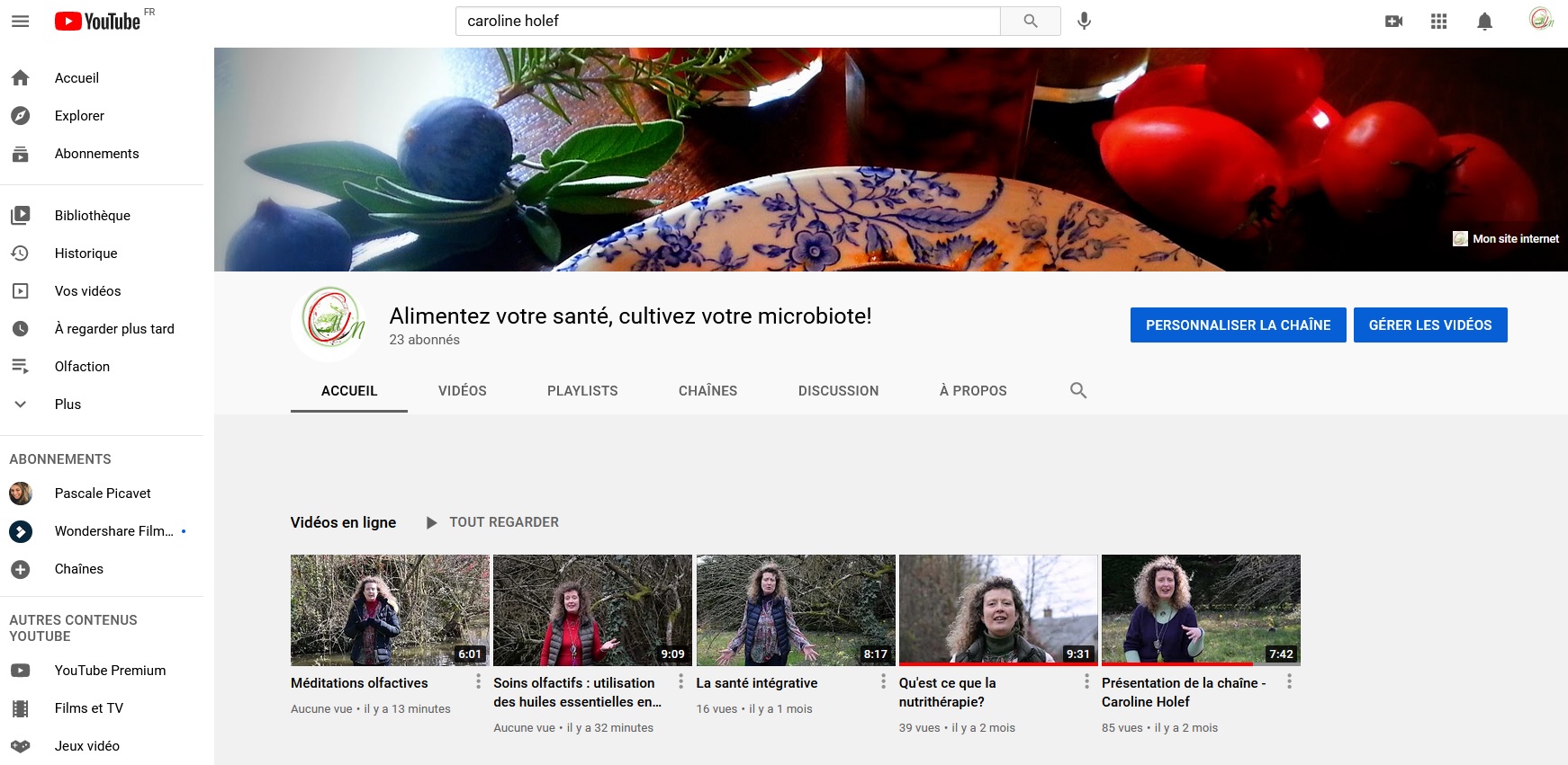 Présentation des nouvelles vidéos sur l'olfaction et les méditations olfactives sur ma chaîne YouTube.